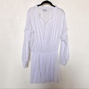 Charlie Holiday White Peasant Mini Dress Size 4